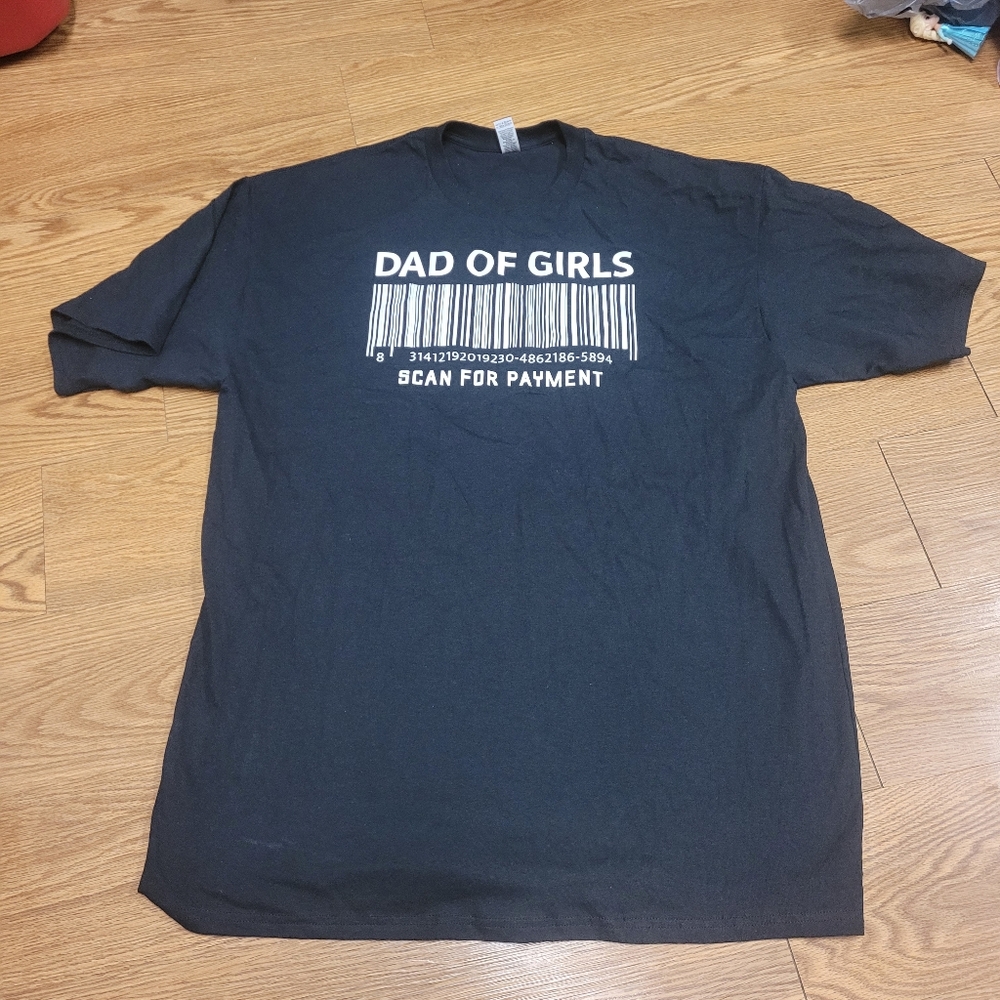 Dad Of Girls Barcode Mens XLT Tall Shirt Black Etsy Gildan